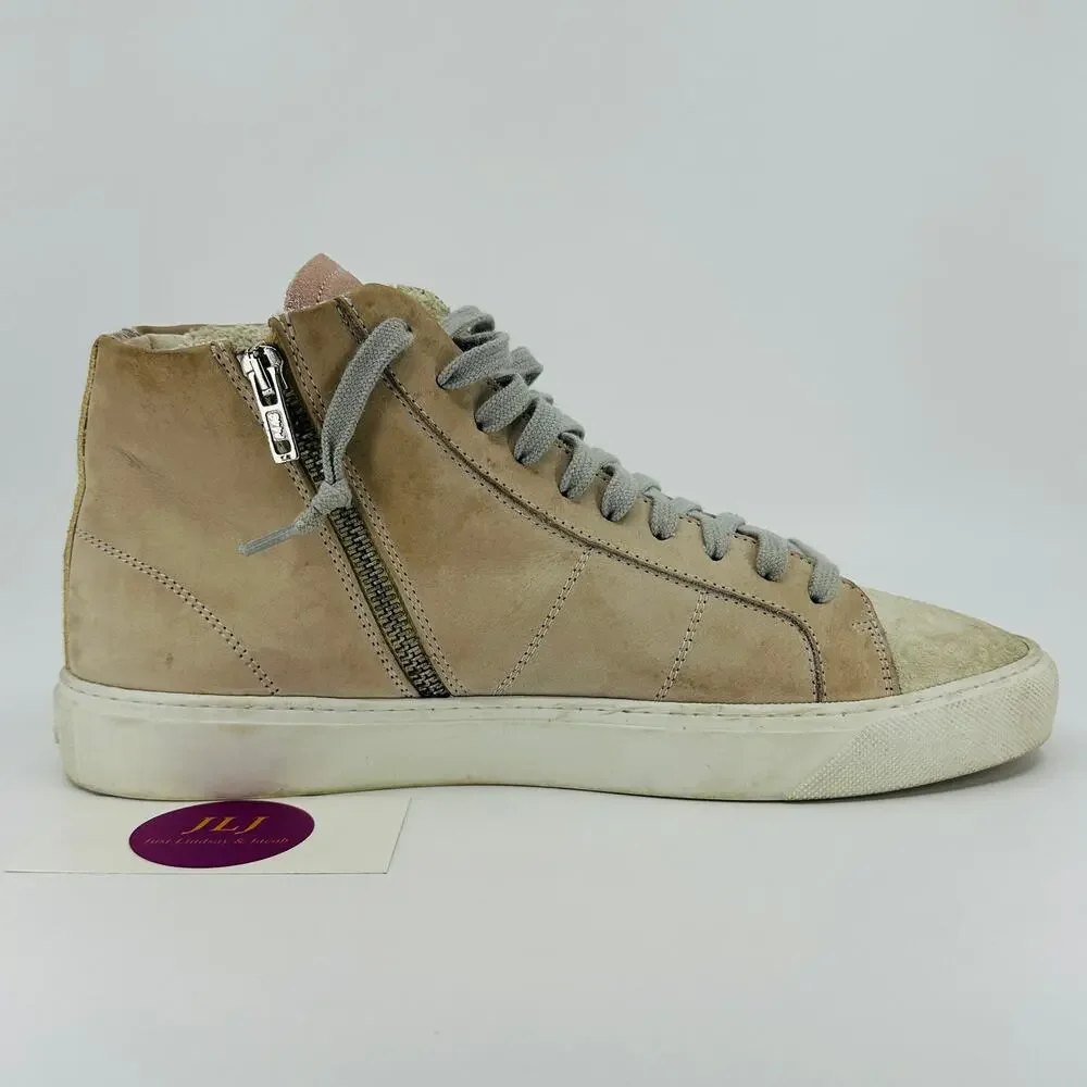 P448 Women's Pink Suede High Top Casual Skate Sneakers Size 41 EU/ 9.5 US